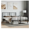 Image de Bedframe met hoofd- en voeteneinde metaal zwart 140x190 cm352498