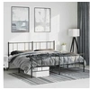 Image de Bedframe met hoofd- en voeteneinde metaal zwart 183x213 cm352503