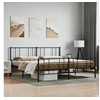 Image de Bedframe met hoofd- en voeteneinde metaal zwart 200x200 cm352505