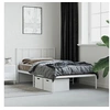 Image de Bedframe met hoofdbord zonder matras metaal wit 75x190 cm352519