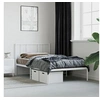 Image de Bedframe met hoofdbord metaal wit 100x190 cm352523