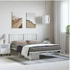 Image de Bedframe met hoofdbord metaal wit 150x200 cm352531