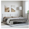 Image de Bedframe met hoofdbord metaal wit 193x203 cm352535