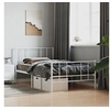Image de Bedframe met hoofd- en voeteneinde metaal wit 75x190 cm352537