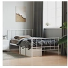 Image de Bedframe met hoofd- en voeteneinde metaal wit 90x200 cm352540