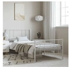 Image de Bedframe met hoofd- en voeteneinde metaal wit 100x200 cm352542