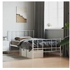 Image de Bedframe met hoofd- en voeteneinde metaal wit 107x203 cm352543
