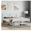 Image de Bedframe met hoofd- en voeteneinde metaal wit 120 x 190 cm352544