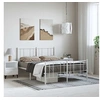 Image de Bedframe met hoofd- en voeteneinde metaal wit 135x190 cm352546