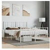 Image de Bedframe met hoofd- en voeteneinde metaal wit 140x190 cm352547
