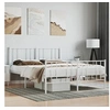 Image de Bedframe met hoofd- en voeteneinde metaal wit 140x200 cm352548