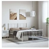 Image de Bedframe met hoofd- en voeteneinde metaal wit 150x200 cm352549