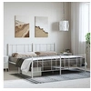 Image de Bedframe met hoofd- en voeteneinde metaal wit 183x213 cm352552