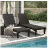 Image de Chaises longues lot de 2 noir 155x58x83 cm polypropylène364148