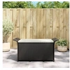 Image de Banc de jardin avec coussin noir 116x46x57 cm résine tressée 363417