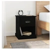 Image de Table de chevet noir 39x39x47,5 cm bois d'ingénierie816130