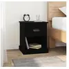 Image de Tables de chevet 2 pcs noir 39x39x47,5 cm bois d'ingénierie816131