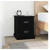 Image de Table de chevet noir 39x39x47,5 cm bois d'ingénierie816146