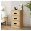 Image de Table de Chevet, Armoire de Nuit avec 3 Tiroirs, Armoire de Lit avec Rangement, Table de Nuit de Chambre à Coucher, Chêne Sonoma Bois d'Ingénierie