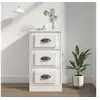 Image de Buffet blanc brillant 36x35,5x67,5 cm bois d'ingénierie816218