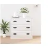 Image de Buffet blanc brillant 70x35,5x67,5 cm bois d'ingénierie816226
