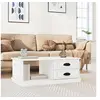 Image de Table basse blanc 90x50x35 cm bois d ingénierie