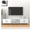 Image de Meuble TV blanc 180x31,5x40 cm bois d ingénierie