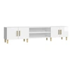 Image de Meuble TV blanc brillant 180x31,5x40 cm bois d'ingénierie816258