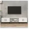 Image de Meuble TV blanc brillant 180x31,5x40 cm bois d'ingénierie816266