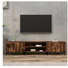 Image de Meuble TV chêne fumé 180x31,5x40 cm bois d ingénierie