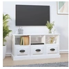Image de Meuble TV blanc brillant 100x35x50 cm bois d'ingénierie816290