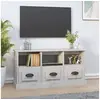 Image de Meuble TV gris béton 100x35x50 cm bois d ingénierie