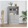 Image de Buffet haut gris béton 60x35,5x103,5 cm bois d'ingénierie816316