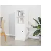Image de Buffet haut blanc brillant 36x35,5x103,5 cm bois d ingénierie
