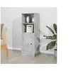 Image de Buffet haut gris béton 36x35,5x103,5 cm bois d ingénierie