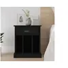 Image de Table de chevet noir 43x36x50 cm