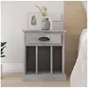 Image de Table de chevet gris béton 43x36x50 cm
