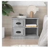 Image de Table de chevet gris béton 60x35,5x45 cm