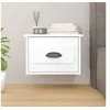 Image de Table de chevet murale blanc 41,5x36x28 cm