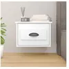 Image de Table de chevet murale blanc brillant 41,5x36x28 cm816380