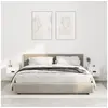 Image de Tables de chevet murales 2 pcs blanc brillant 41,5x36x28 cm