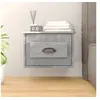 Image de Table de chevet murale gris béton 50x36x40 cm816384