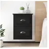 Image de Tables de chevet murales 2 pcs noir 41,5x36x53 cm