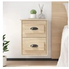 Image de Tables de chevet murales 2 pcs chêne sonoma 41,5x36x53 cm