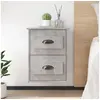 Image de Table de chevet murale gris béton 41,5x36x53 cm816400