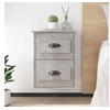 Image de Tables de chevet murales 2 pcs gris béton 41,5x36x53 cm