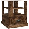 Image de Table d'appoint chêne fumé 50x50x60 cm bois d'ingénierie