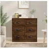 Image de Buffet, Armoire Latérale, Commode avec Rangement, Meuble de Salon Salle de Séjour Intérieur, Moderne, Chêne Marron Bois d'Ingénierie