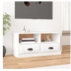 Image de Meuble TV blanc brillant 93x35,5x45 cm bois d ingénierie