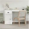Image de Bureau avec tiroir blanc 115x50x75 cm bois d'ingénierie